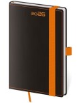 Diář 2026 týdenní kapesní Black Orange s poutkem