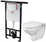 ALCA Předstěnový instalační systém bez tlačítka + WC CERSANIT DELFI + SEDÁTKO AM102/1120 X DE1