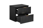 COMAD - Skříňka pod umyvadlo 60cm 2 zásuvky ADEL BLACK 5907611654842