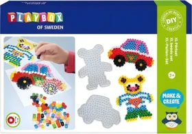 PLAYBOX Zažehlovací korálky Auto a medvídek XL
