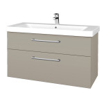 Dřevojas - Umyvadlová skříňka Q MAX SZZ2 105 - L04 Béžová vysoký lesk / Úchytka T03 / L04 Béžová vysoký lesk 331801C
