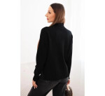 Dámský svetr volný styl 35209 Černá - K-Fashion černá one size