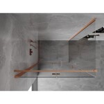 MEXEN/S - Mist-F sprchový kout skládací dveře levá 70 x 120, transparent, měď kartáčovaná 8A6T-070-120-65-00-L