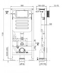 KLUDI - Unifix Předstěnová instalace pro závěsné WC, elektrické připojení, výška 112 cm 79300