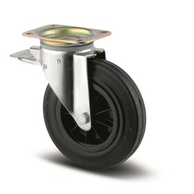 Tente Kolečko na odpadové kontejnery 200 mm,otočné s brzdou 760