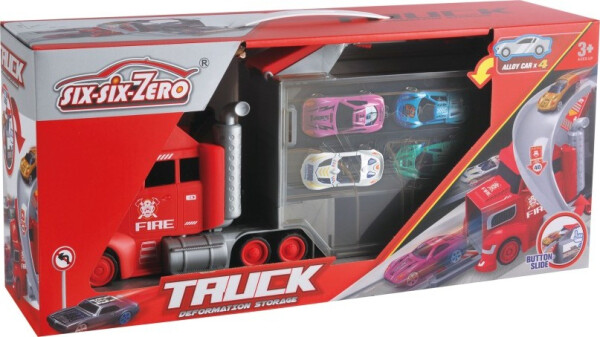 Hrací set kamion + 4 autíčka