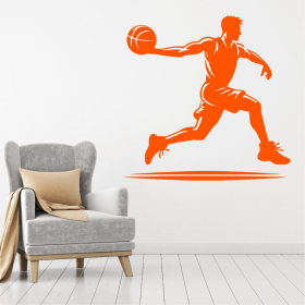 Samolepka Basketbal Barva: oranžová, Velikost: 80 x 78 cm