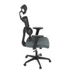 Kancelářská židle, potah šedá látka a černá síťovina MESH, houpací mech.