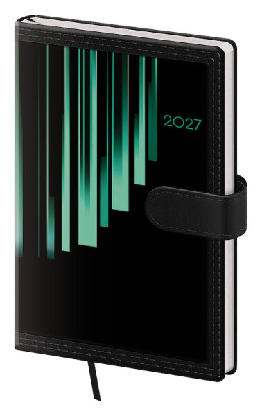 Týdenní diář 2027 Helma kapesní Tone s magnetem zelený