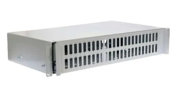 OEM 19" optická vana 2U, 48x SC duplex / Optická vana / LC quad / šedá