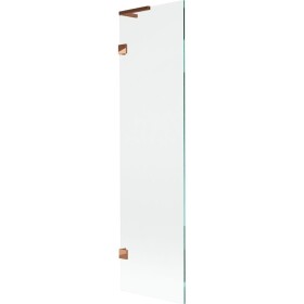 MEXEN/S - Lunar L vanová zástěna FIX 50 x 150, transparent, růžové zlato 897L-050-000-60-00