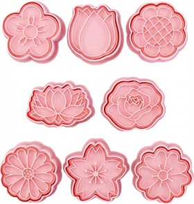 Dortisimo Plastové vypichovače Květiny (8 ks)