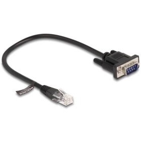 Delock 88008 RJ45 / sériový síťové kabely, propojovací kabely Kabel 0.30 m černá 1 ks