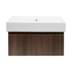 Koupelnová skříňka s umyvadlem SAT Evolution 78x30x44,8 cm ořech mat SATEVO80NAU2 SATEVO80NAU2