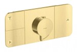 AXOR - One Termostatická baterie pod omítku, pro 3 spotřebiče, kartáčovaná mosaz 45713950