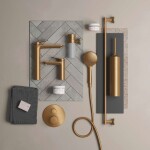 DURAVIT - Sprchový set s termostatem, průměr 25 cm, 3 proudy, kartáčovaný bronz TH4282008004