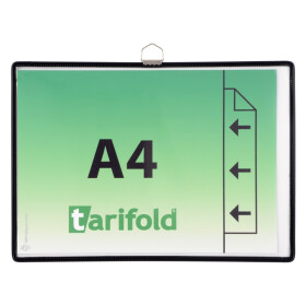 Djois rámeček s kapsou a očkem, A4, otevřený bokem, černý, 5 ks