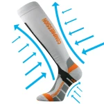 VOXX Podkolenky kompresní SIGNAL anatomicky tvarované s ionty stříbra SVĚTLE ŠEDÉ 43-46 106456