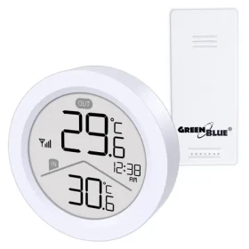 Meteostanice GB162 / Bezdrátová meteostanice / teplota vnitřní a venkovní / hodiny / dosah 60 m (GB162)