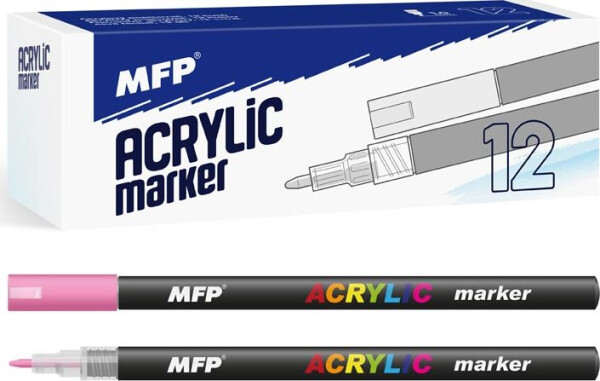 Akrylový popisovač 1 mm - růžový tmavý