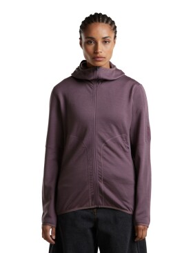 Dámská merino mikina ICEBREAKER Wmns Merino 560 Realfleece Elemental II LS Zip Hood, Grey Plum velikost: XL