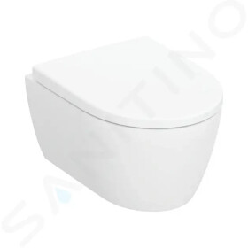 GEBERIT - iCon Závěsné WC se sedátkem SoftClose, Rimfree, matná bílá 502.381.JT.1