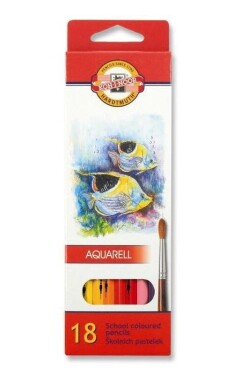 Koh-i-noor pastelky akvarelové školní 18 ks motiv RYBY