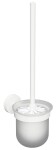SAPHO - X-ROUND WHITE WC štětka závěsná, mléčné sklo, bílá mat XR303W