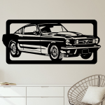 Samolepka Ford Mustang Barva: žlutá, Velikost: 80 x 37 cm