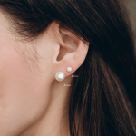 LUNICA Stříbrné puzetové náušnice PERLA 4mm 0840