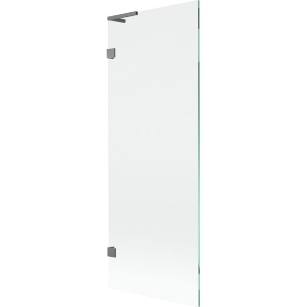 MEXEN/S - Lunar L vanová zástěna FIX 70 x 150, transparent, grafit metal 897L-070-000-95-00