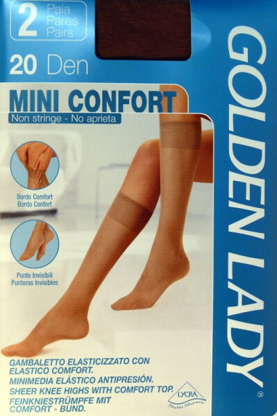 Dámské podkolenky |Golden Lady| Mini Confort 20 den A`2 meloun/odd.béžová 3/4-M/L