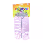 Ptakoviny.cz Sada princezna rukavice s korunkou - růžová