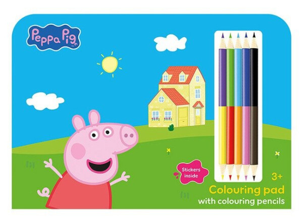 Prasátko Peppa - Kreslící set s pastelkami