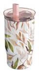 Nerezový termohrnek s brčkem Mist Falling Leaves 720ml