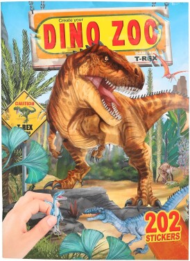 Dino world Dino World, 3498975, Dino ZOO 2, kreativní sešit se samolepkami