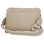 Trendy dámská koženková crossbody kabelka Anita, tmavě béžová