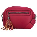 Stylová dámská koženková crossbody kabelka Venantie, fuchsiová