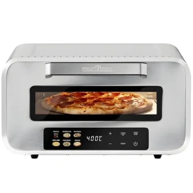 ProfiCook PC-PO 1323 nerezová / Pec na pizzu / 2100W / průměr 31,5 cm / 400°C / Dotykový displej (501323)