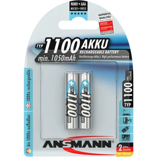Ansmann Professional AAA 1100 mAh 2 ks / Akumulátor / NiMH / 1,2 V (5035222)