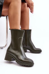 Dámské matné polokozačky Galoshes Dark Green Bertaida 38