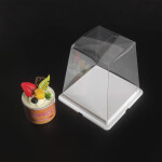 Cake star plastový box zúžený 23,5x23,5x21cm