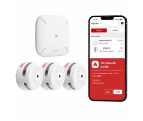 X-Sense FS31 (3+1) Sada 3 bezdrátových detektorů kouře XS01-M s centrální jednotkou SB550