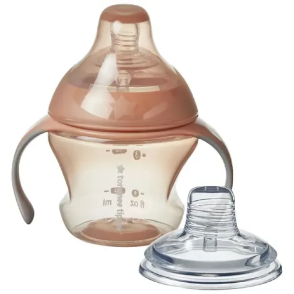 Tommee Tippee Přechodový hrnek se savičkou a pítkem 150ml Pink / od 4 měsíců (447836TT)