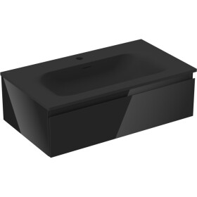 MEXEN/S - Orio koupelnová skříňka 80 cm s umyvadlem Vela, 1 šuplík, černá lesk/černá mat 91A10-08023-1-BF70-W23M71