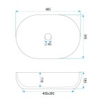 REA - Umyvadlo na desku Focus Taupe REA-U3228
