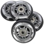 NILS Extreme Sestava černých PU koleček 72x24 + ložiska ABEC9 (5907695557251)