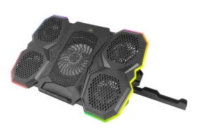 Esperanza EGC107 černá / Chladicí podložka pro notebook / 3× ventilátor 10 cm / RGB / 1 200–2 600 RPM / 5 poloh sklonu (EGC107)