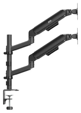 ER-692 černá / Stolní držák pro dva monitory / 17-32" / VESA 75x75-100x100 / nosnost 10 kg / plynová pružina (ER-692 B)