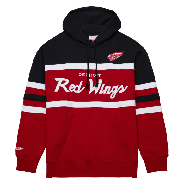 Mitchell & Ness Pánská mikina Detroit Red Wings NHL Head Coach Hoodie červená Velikost: M